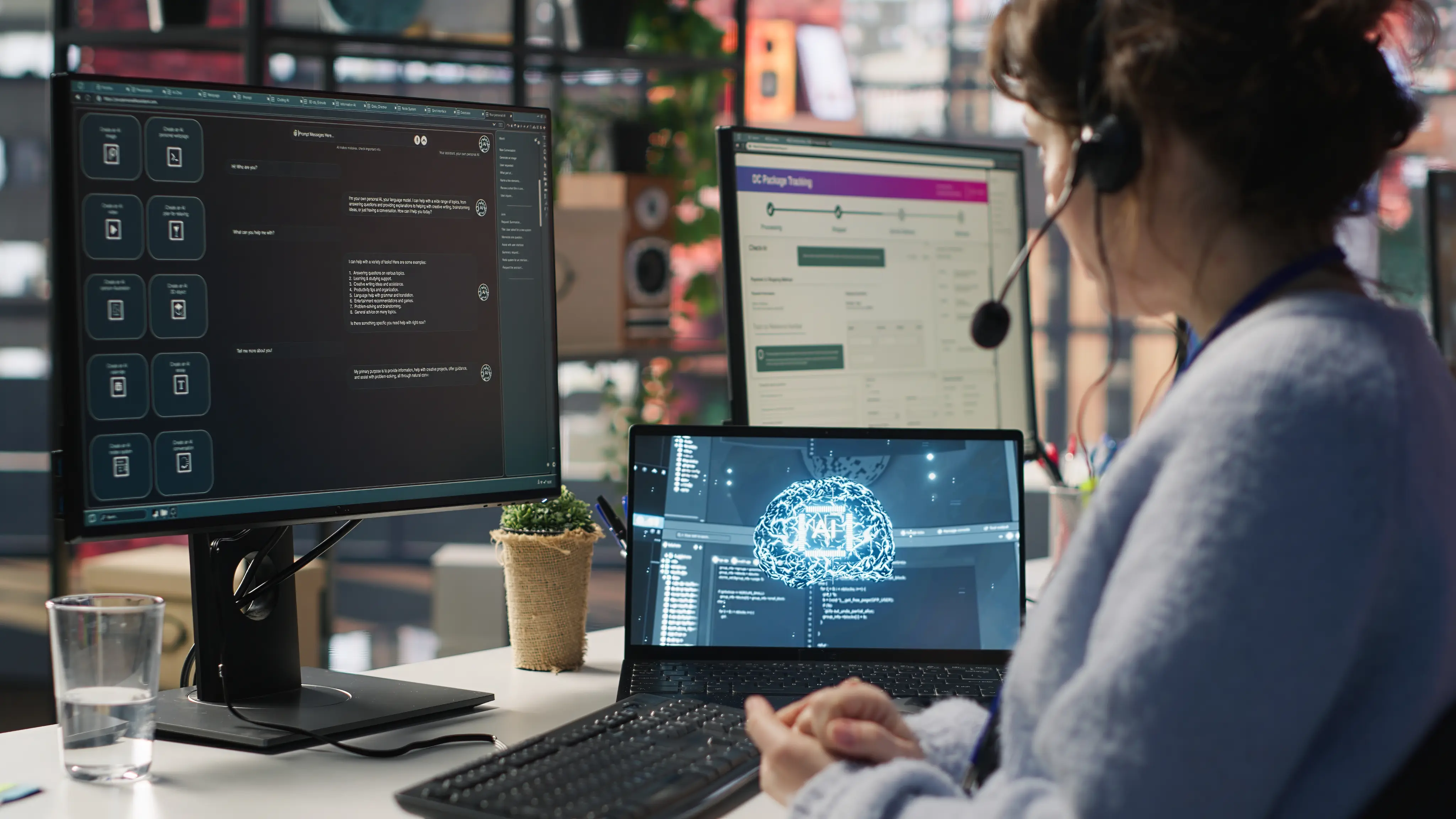 Developer working on API integration