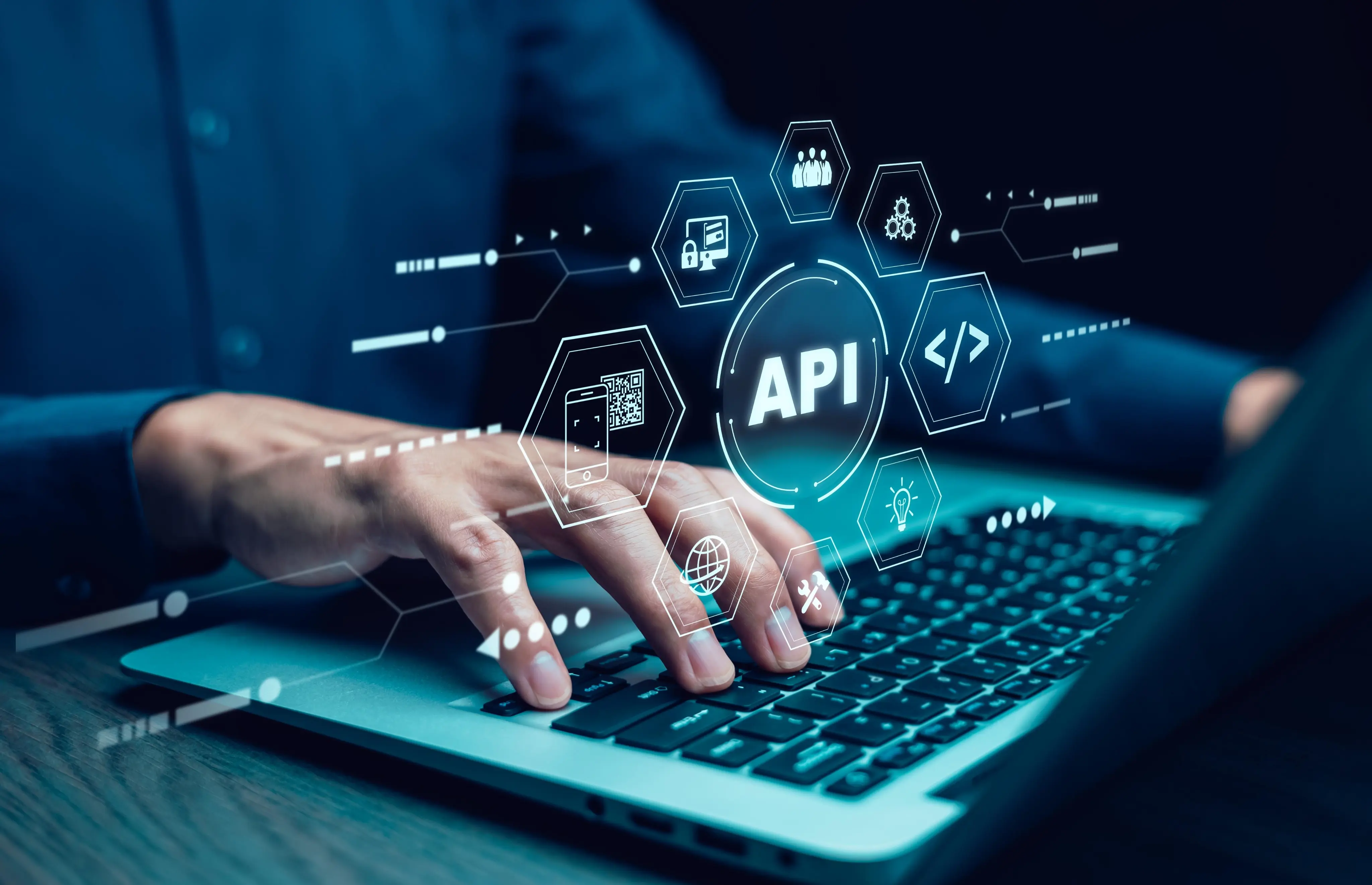 Developer working on REST API development